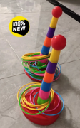 【全新】套塔36个套圈特价出亲子互动玩具投掷套圈益智套塔